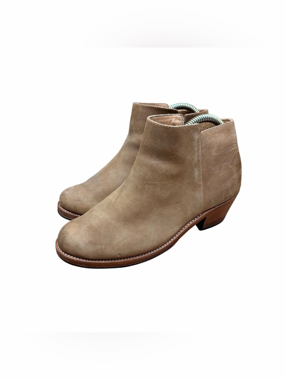 Adelante Shoe Co Women's Size 8EE Brown Leather Ankle Bootie Side Zip